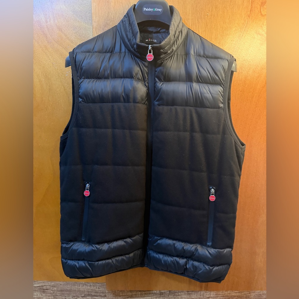 Kiton Black Puffer Vest